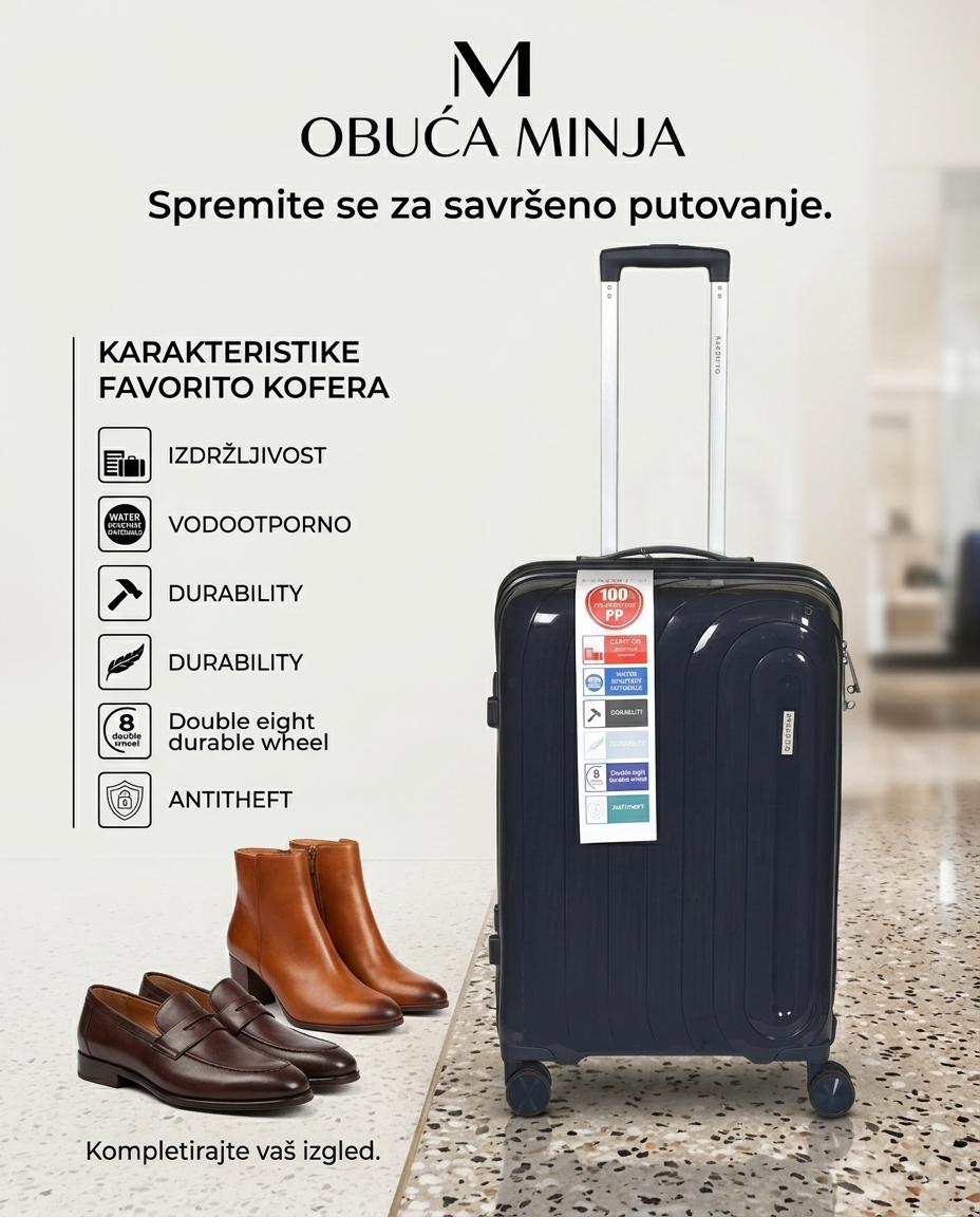 Kofer za putovanja 20 KF112602-BLU